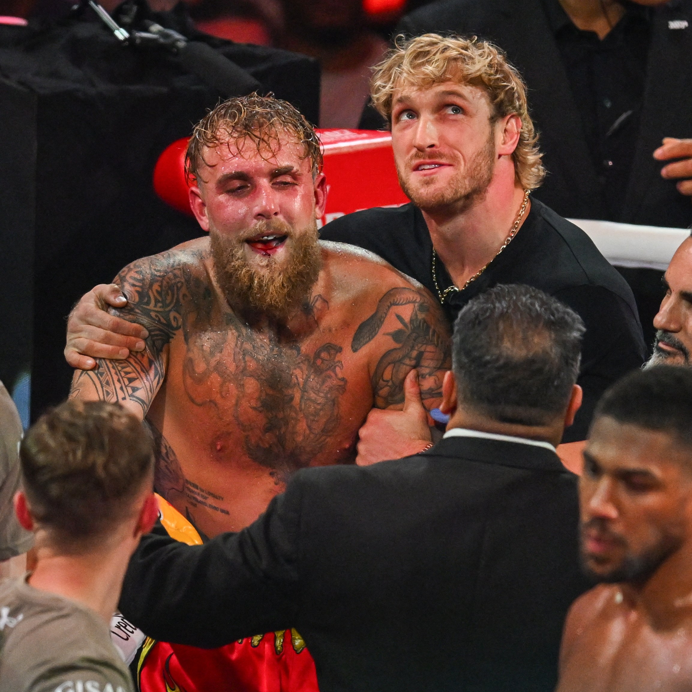 ‘That’s boxing’: Logan Paul defends Jake Paul’s strategy against Anthony Joshua