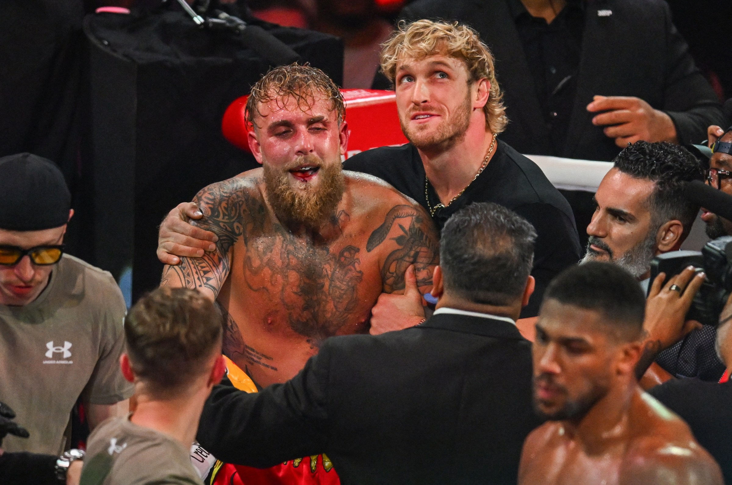 ‘That’s boxing’: Logan Paul defends Jake Paul’s strategy against Anthony Joshua