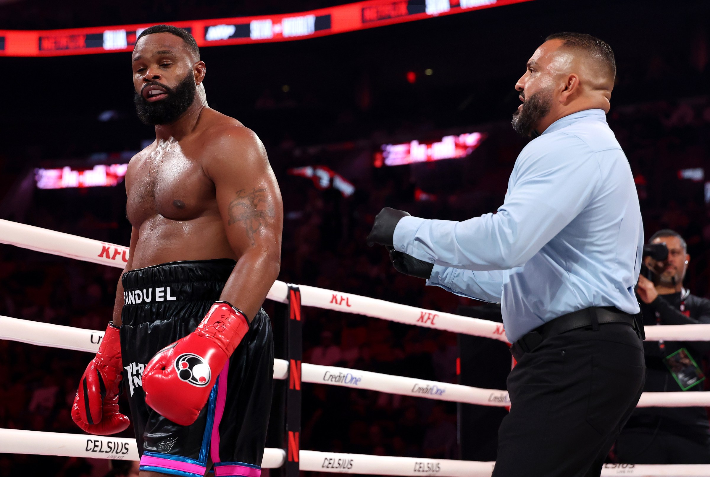 ‘He’s just sleep fighting these days’: Luke Rockhold reacts to Tyron Woodley’s knockout loss to Anderson Silva
