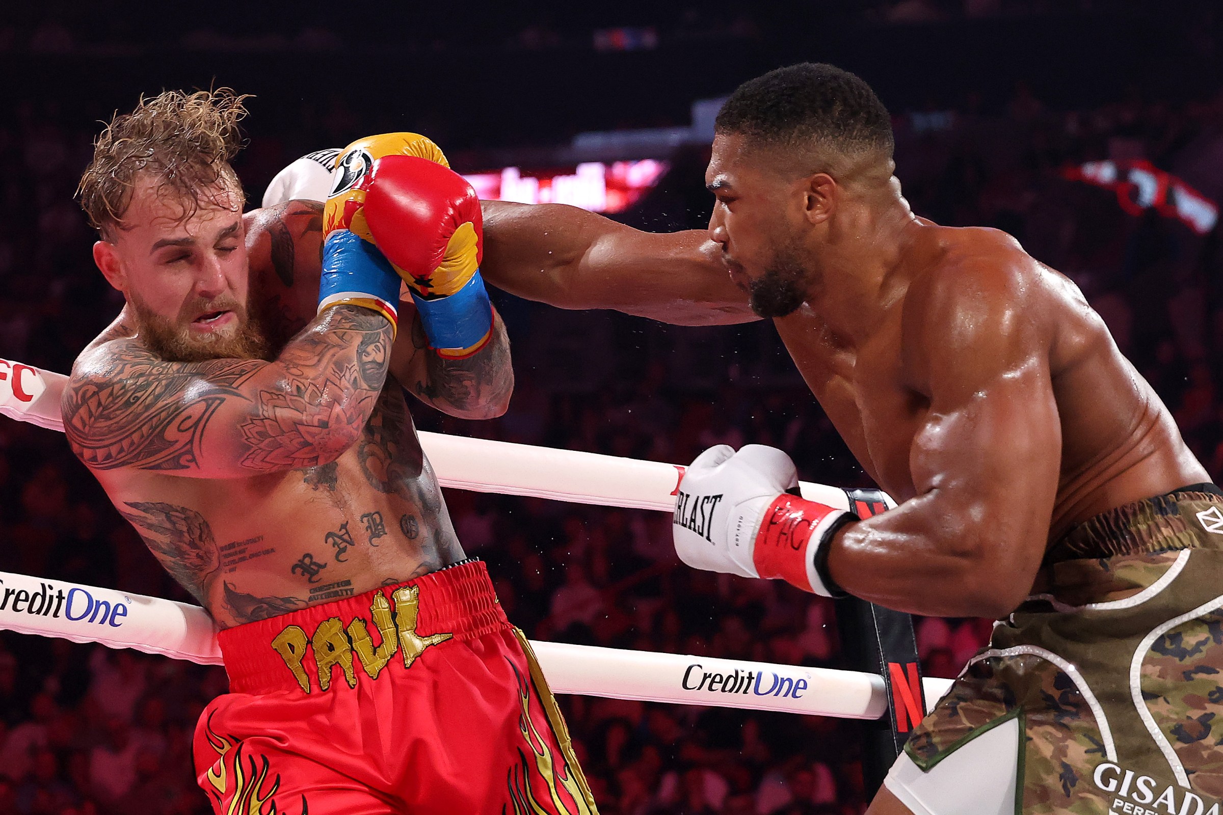 Eddie Hearn laughs at Jake Paul claiming he ‘wobbled’ Anthony Joshua: ‘It was a horrendous mismatch’