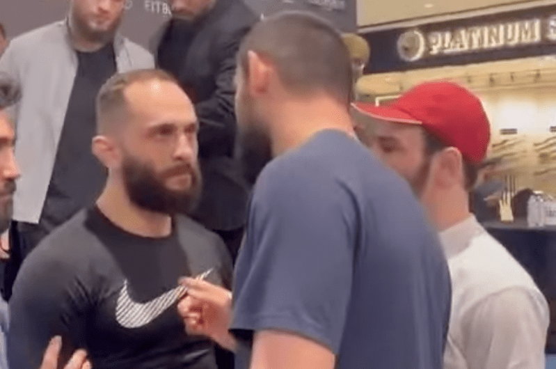 Video: Khamzat Chimaev confronts fighter after near brawl with teammate